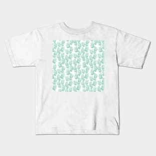 Green minimal Palm Leaves Kids T-Shirt